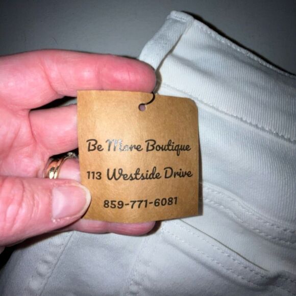 Sequined frayed white shorts NWT 10 - Picture 6 of 6